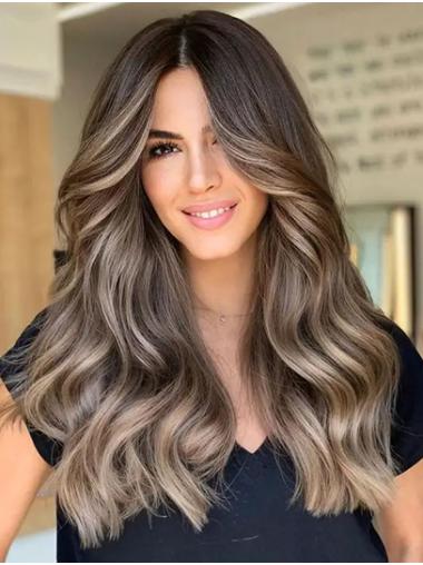 18" Wavy Synthetic Lace Front Wig Long Natural Look