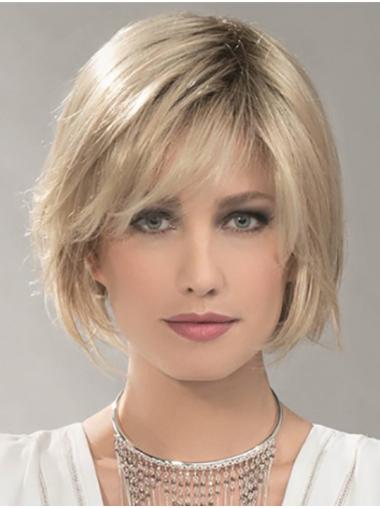 8" Short Straight Bob Wig – Synthetic Hair Wig