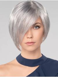10" Straight Chin Length Grey Wig – Convenient Style