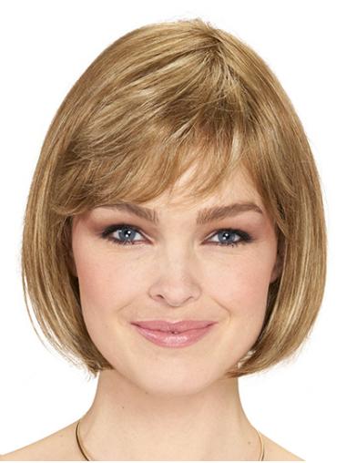 Straight Synthetic Blonde Bob Wig – Chin Length Style
