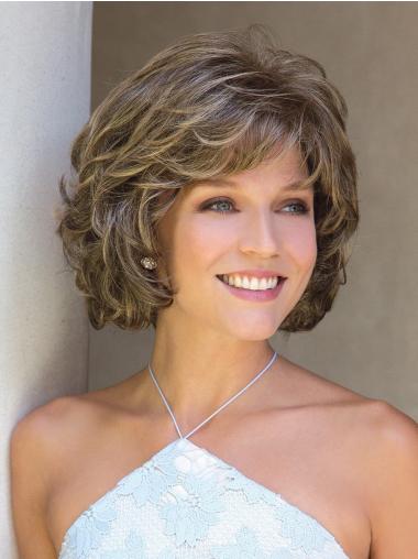Soft Brown 10" Curly Wig – Chin Length Synthetic Hair