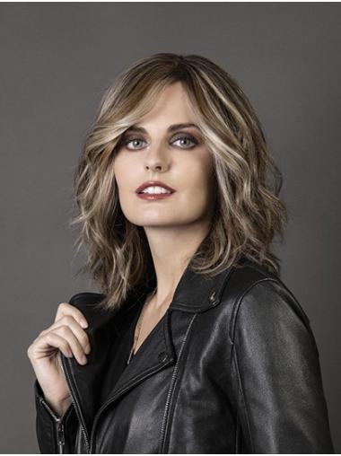 Shoulder Length 14" Wavy Ombre Synthetic Lace Front Wig