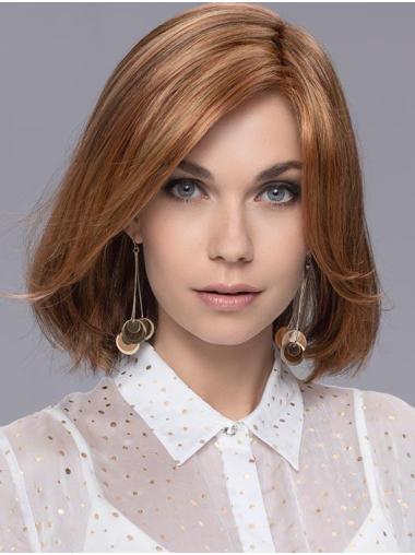 Monofilament Auburn Bob Wig – Straight, Shoulder-Length Cut