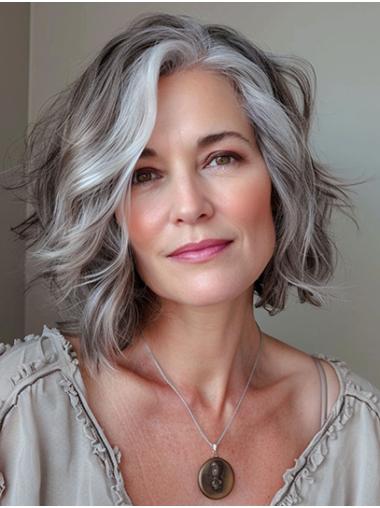 Layered Synthetic Short Wavy Lace Wig - 8" Style