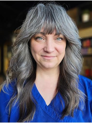 Straight Bangs Wig 16" – Sleek & Stylish Synthetic Hair
