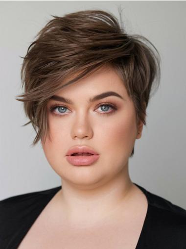 Short Straight Boycut Lace Front Synthetic Wig 4" – Natural Look