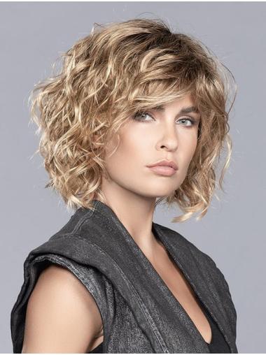 Curly Blonde Bob Wig – 10” Monofilament, Soft & Stylish Look