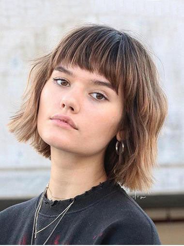 Wavy Bob Wig for Women – 10 Inch Brown Style