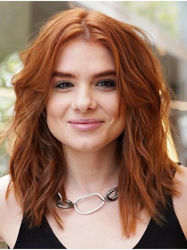 Layered Copper Wavy Wig – Synthetic Hair For Women