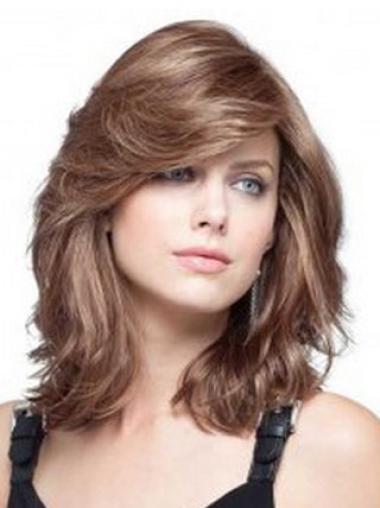 Incredible Auburn Wig – 16" Shoulder-Length Remy Human Hair with Bangs