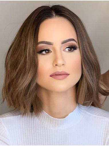 Brown Wavy Bob Wig – Synthetic Hair for Natural Look
