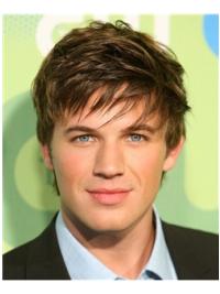 Brown Cropped 6" Capless Wigs for Men – Straight, Natural Look