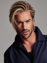 Monofilament 4" Straight Blonde Wig for Men – Natural Look, Comfortable Fit