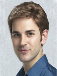 100% Hand-Tied Synthetic Men’s Wig – Brown Short Style for Older Men