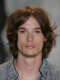 Auburn Straight Men’s Wig – Lace Front, Chin-Length Human Hair