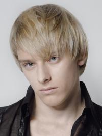 Men’s Blonde Wig – Capless, Short Straight Remy Human Hair