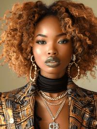 Lace Front Wigs for African American Women with Bangs – Chin Length Wig for Natural Style