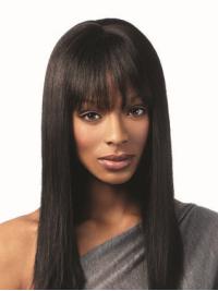 Soft Capless Straight 16-Inch Human Hair Wig for Black Women – Natural and Comfortable