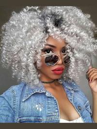 12” Kinky African American Wig – Stylish Bangs for Natural Look