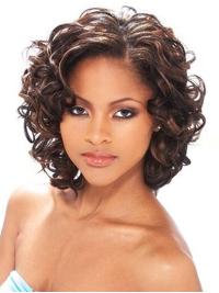 Chin-Length Soft Curly Wig – No Bangs, Perfect for African American Hair