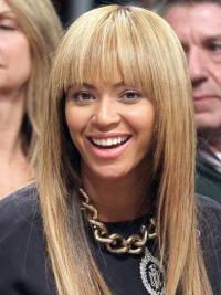 Straight 18" Blonde Wig with Bangs - Capless Best Style Wigs Online