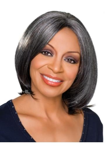 Straight Grey Hair Wig for African American Women – Natural Look