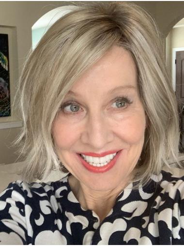 Blonde Wavy Lace Front Bob Wig – Remy Human Hair, Chin-Length Style