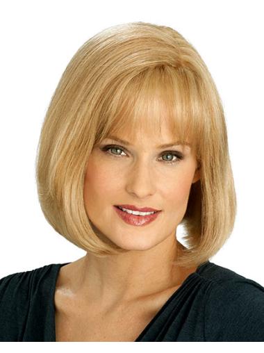 Blonde Bob Wig – Human Hair, Medium Length & Stylish Look