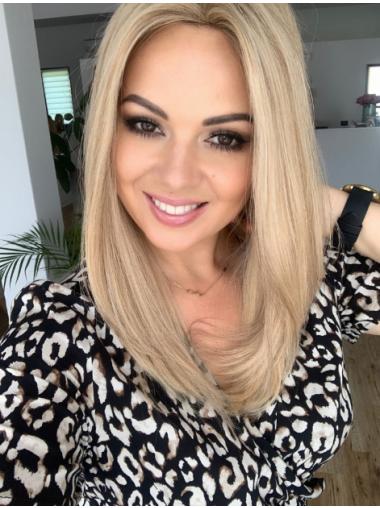 Remy Human Hair Wig – 16-Inch Long, Monofilament, Without Bangs, Elegant Look