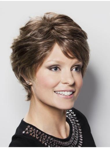 Sassy 7-Inch Layered Wavy Human Hair Wig – Chic & Natural Look