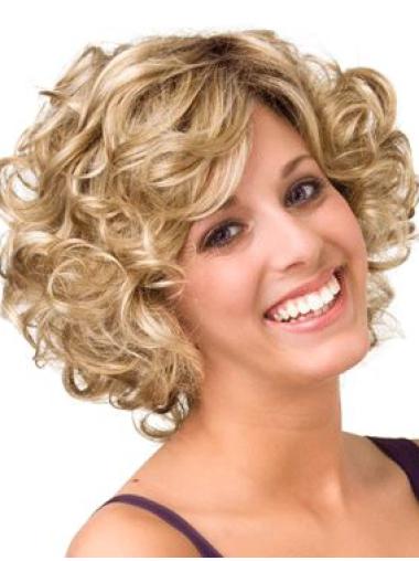 Blonde Curly Chin-Length Wig – Real Hair, New Best Quality, Chic Style