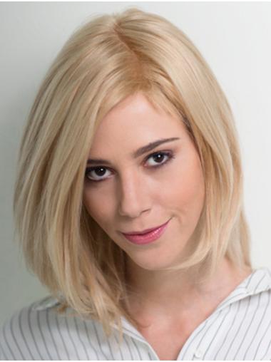 Blonde 10" Straight Bob Wig – Chin-Length Remy Human Hair