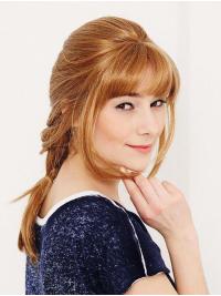 Blonde 14" Real Hair Wig – With Bangs, Stunning & Natural Look