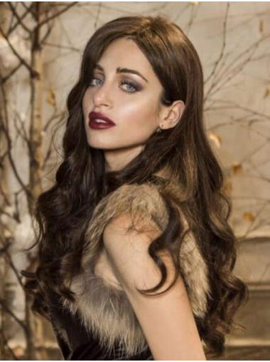 Wavy Brown 18" Hand-Tied Human Hair Wig – Premium Quality, Natural Look