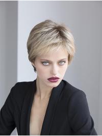 Short Straight Remy Human Hair Wigs – Monofilament Top for Natural Look