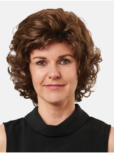 12" Curly Brown Bob Wigs – Short Remy Human Hair for Natural Look