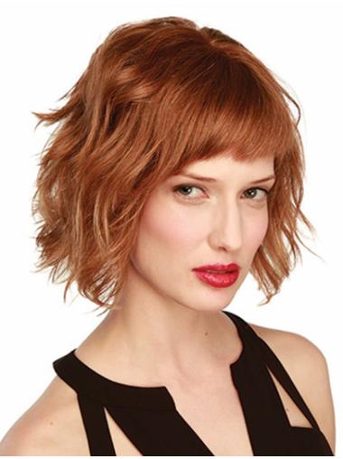 Perfect Bob Wigs – Chin-Length Wavy Real Human Hair Wig Sale
