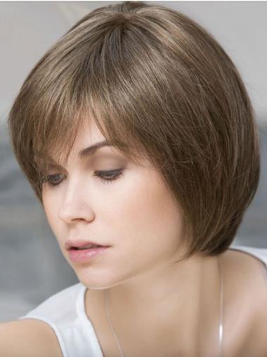 Brown Human Hair Bob Wig – 10 Inch Short & Trendy Lace Front Wig