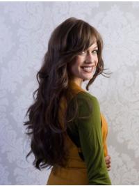 Long Brown Remy Human Hair Wigs with Bangs – No-Fuss Full Lace