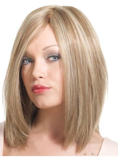 14" Shoulder Length Blonde Wigs – Realistic Natural Style