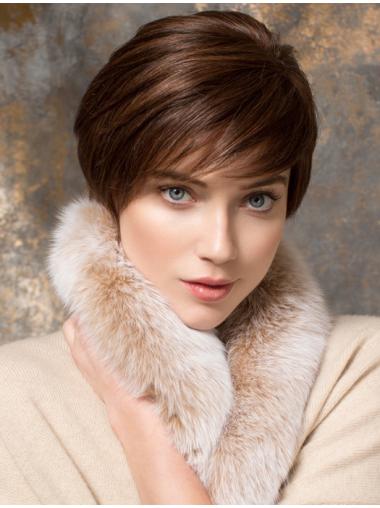 Auburn Boycut Human Hair Wig – Short Style for Women