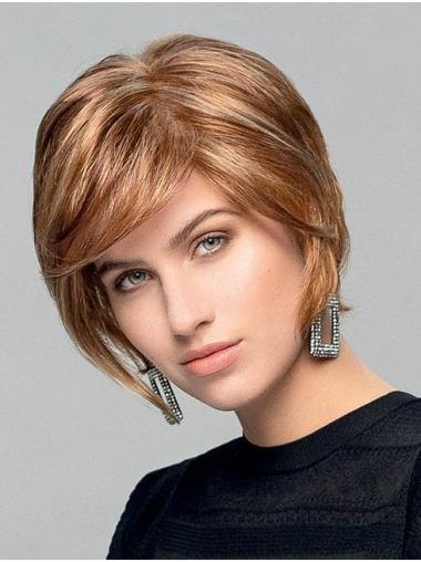 Fabulous Straight Blonde Wig – Medium Length, Layered, Monofilament Synthetic Hair
