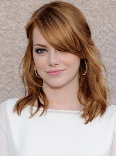 Copper Wavy Human Hair Wig – 100% Hand-Tied, Great Quality