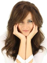 Exquisite Layered Auburn Long Human Hair Wigs Luxurious Style