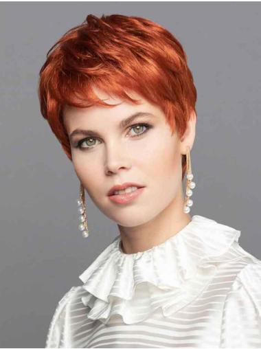 Best Red Cropped Straight Wig – Monofilament Synthetic Hair