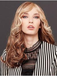 Long 18" Ombre 2-Tone Wavy Layered Remy Human Hair Hand-Tied Wig