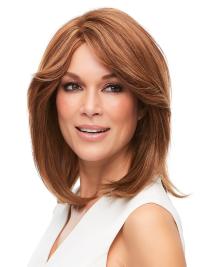 13" Blonde Straight Human Hair Wigs – Hand-Tied with Bangs