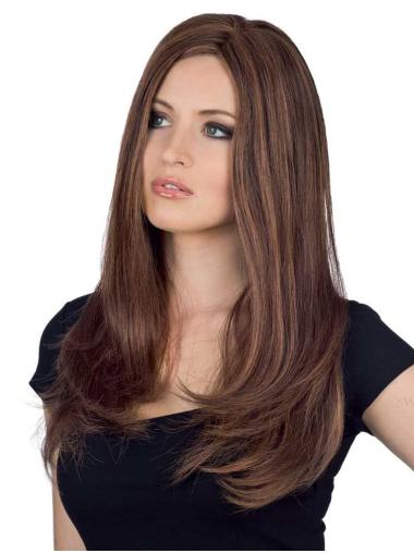 Trendy Long Human Hair Wigs Long – Mono Cap, No Bangs, Affordable