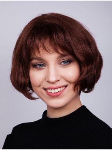 10" Straight Remy Human Hair Lady Bob Wig – Mono Construction