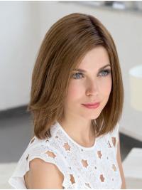 Brown Remy Human Hair Bob – 12" Shoulder Length Wig for Women